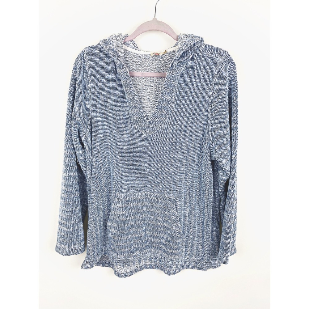 Faherty Whitewater Organic Cotton Knit Baja Hoodie Pullover XL Coastal